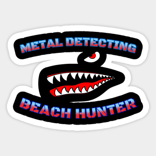 Metal detecting beach Hunter Sticker